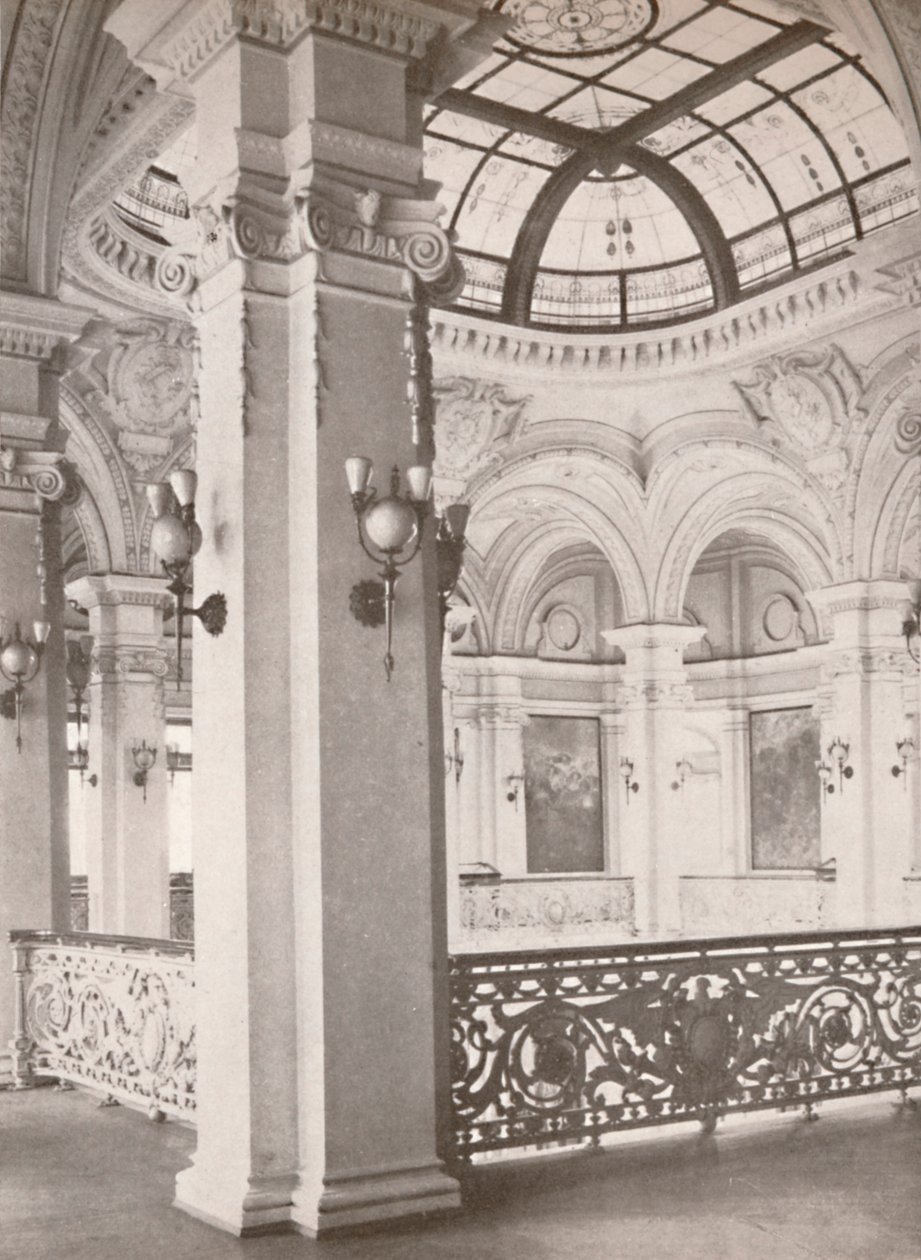 नेशनल लाइब्रेरी: पब्लिक रीडिंग हॉल, 1914 के दृश्य वाली गैलरी का एक कोना द्वारा अज्ञात