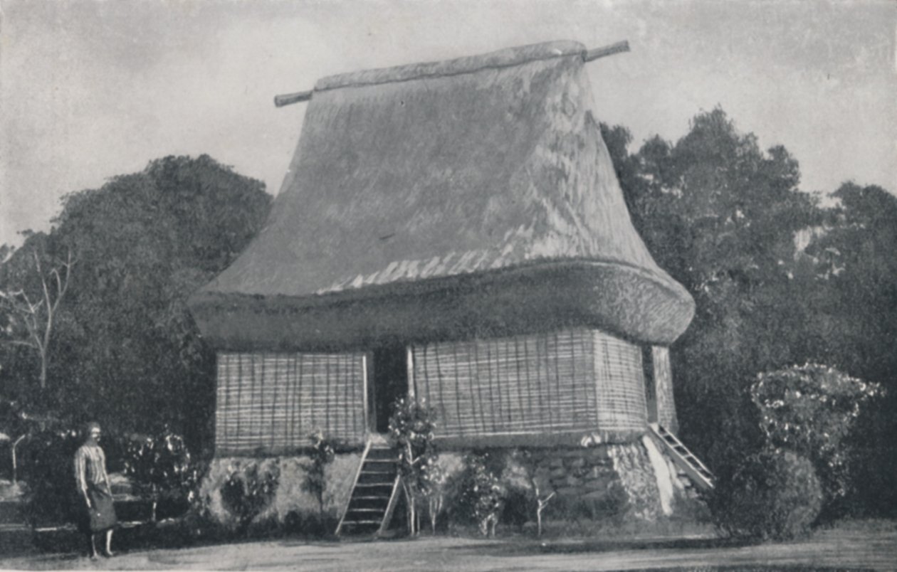 नेटिव हाउस, फ़िजी द्वीप समूह, 1923। द्वारा अज्ञात
