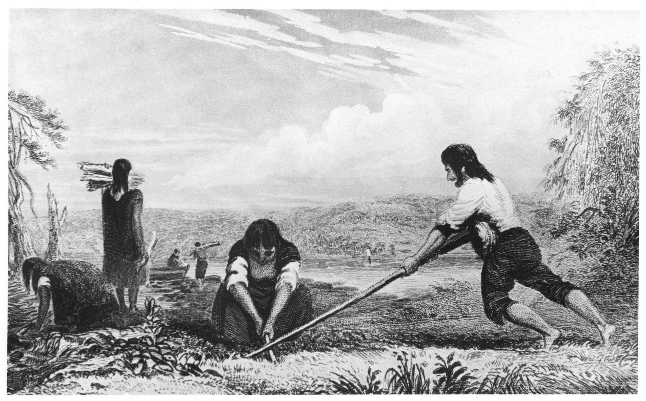 चिल्लो, पेटागोनिया के मूल निवासी, एक स्तन हल का उपयोग करके, 1839 द्वारा अज्ञात