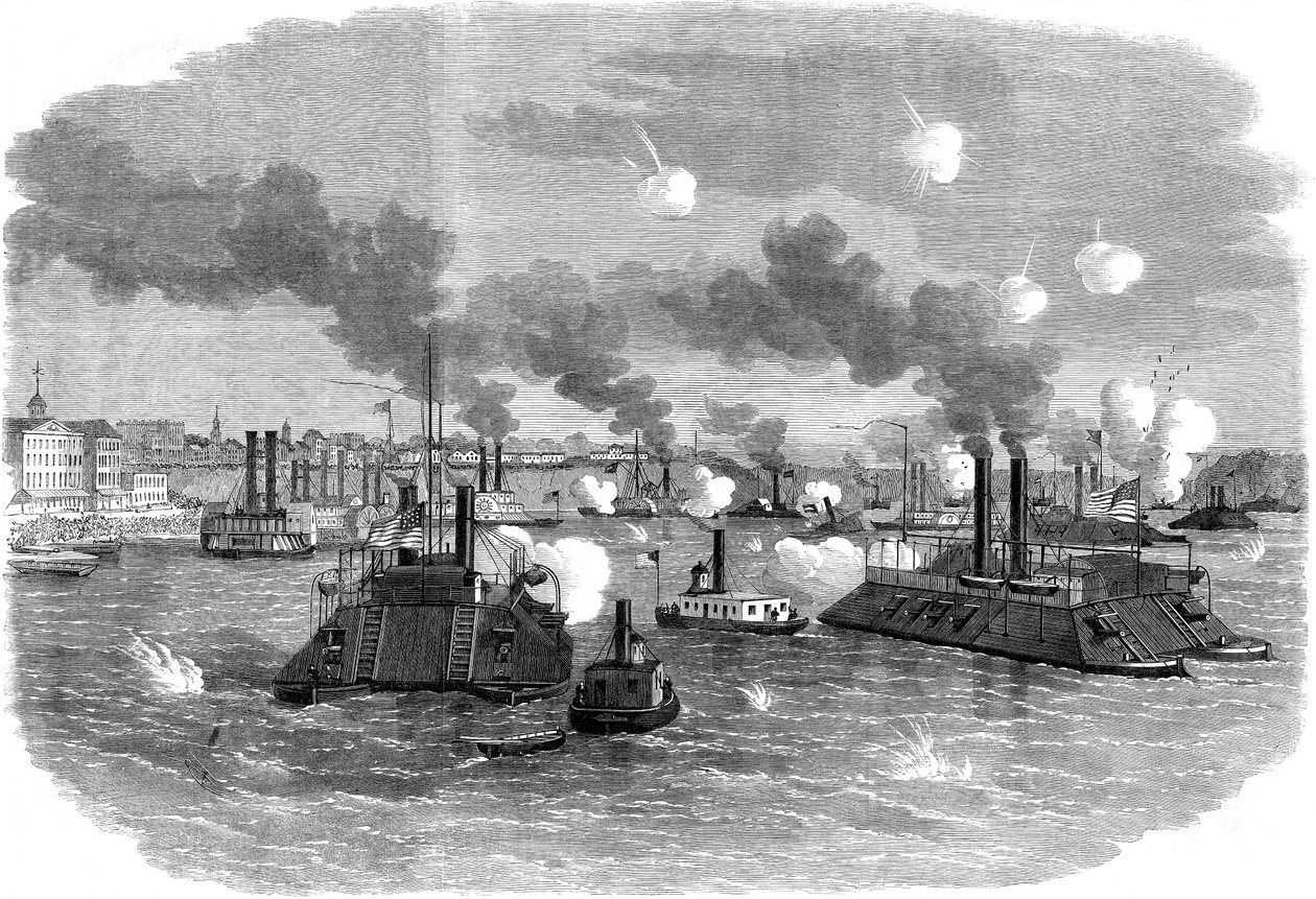 मिसिसिपी, मेम्फिस, टेनेसी, अमेरिकी नागरिक युद्ध, जुलाई 1862 पर नौसेना की लड़ाई द्वारा अज्ञात