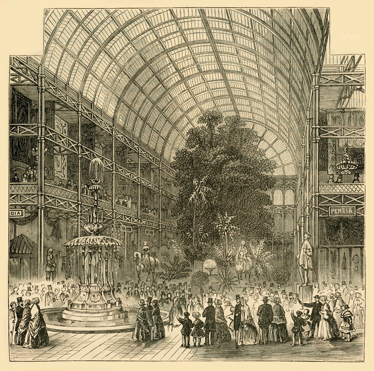 1851 के महान प्रदर्शनी के Nave, c1876। द्वारा अज्ञात