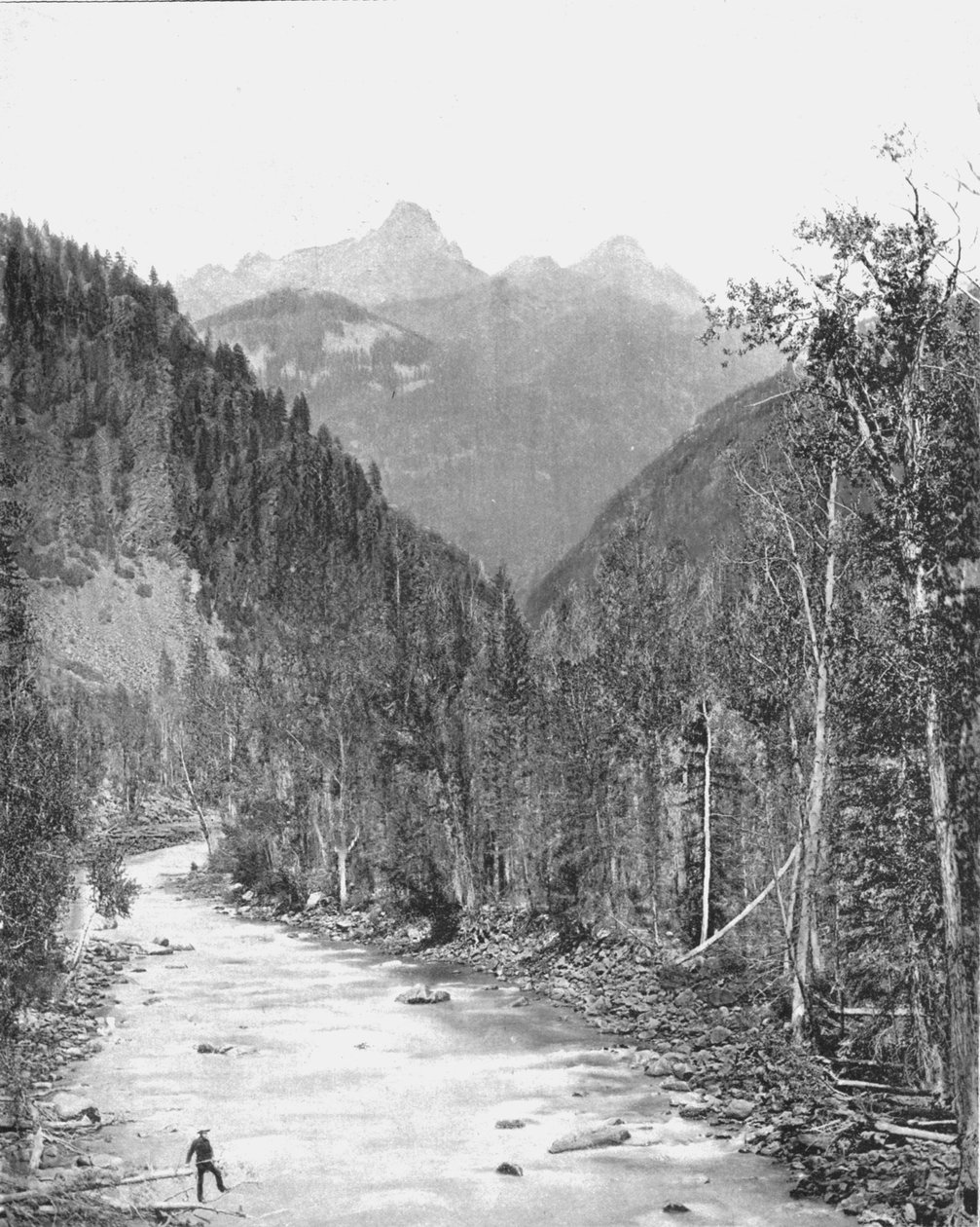 सुई पर्वत, रियो डी लास एनिमास, कोलोराडो, संयुक्त राज्य अमेरिका, C1900 के घाटी। द्वारा अज्ञात