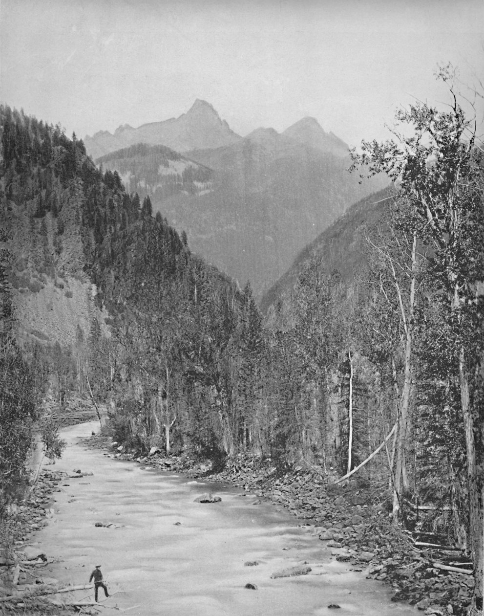 नीडल पर्वत, रियो डी लास एनिमास के घाटी, सी 1897। द्वारा अज्ञात