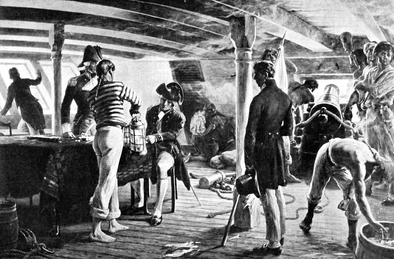 नेल्सन ने कोपेनहेगन में अपने ऐतिहासिक संदेश को सील कर दिया, 1801 द्वारा अज्ञात