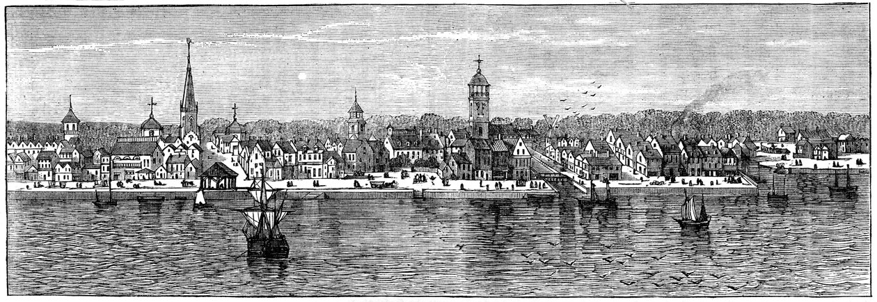 18 वीं शताब्दी के मध्य में न्यूयॉर्क, c1880 द्वारा अज्ञात