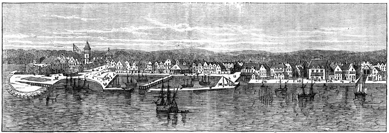 18 वीं शताब्दी के मध्य में न्यूयॉर्क, c1880 द्वारा अज्ञात