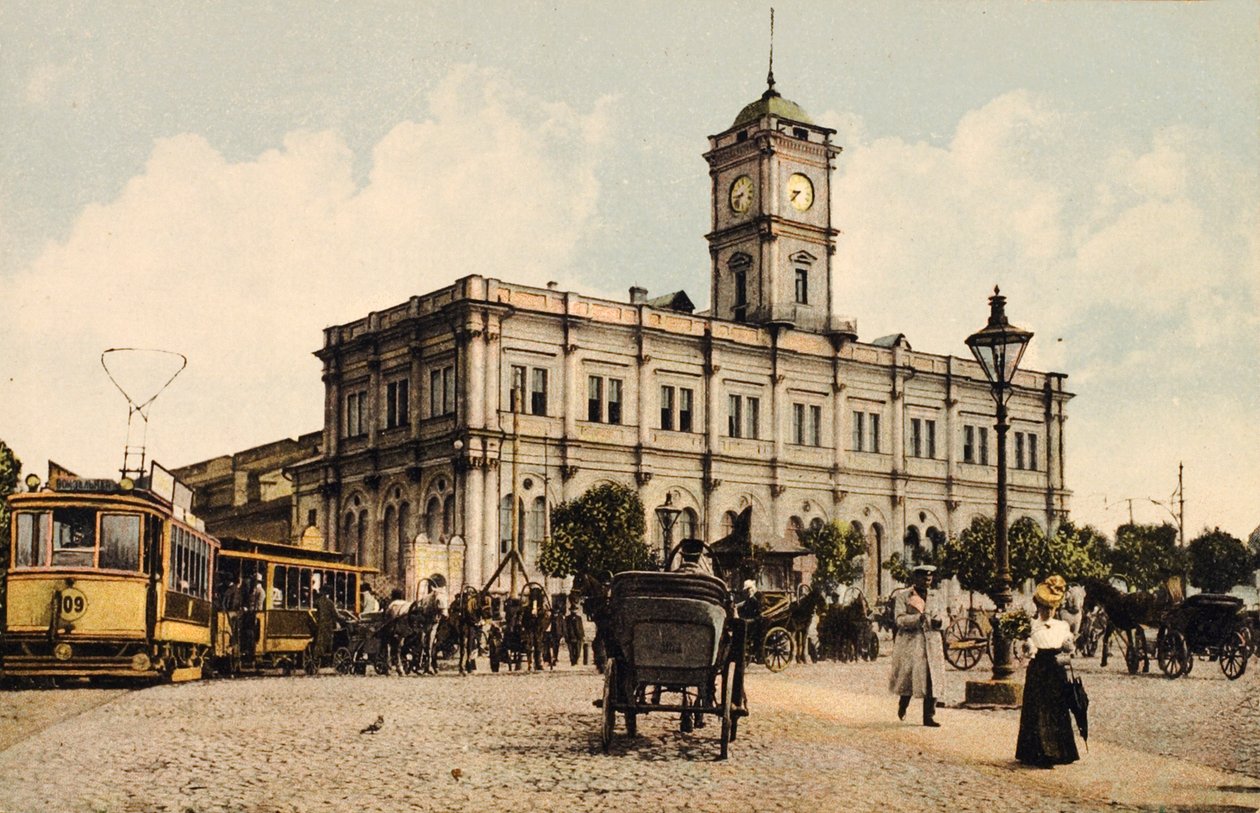निकोलस रेलवे स्टेशन, Kalanchyovskaya Square, मास्को, रूस, c1904-c1905 द्वारा अज्ञात