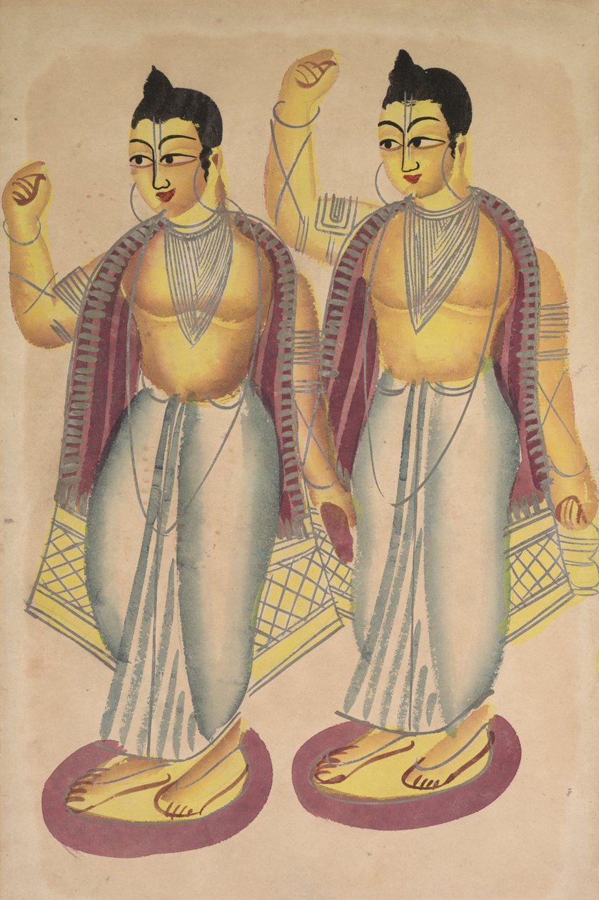 Nitai and Gaur, 1800s.  द्वारा अज्ञात