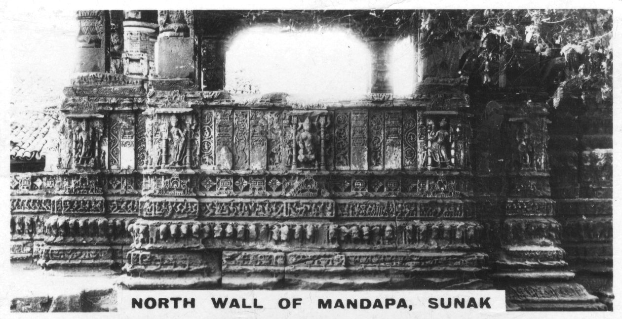 मंडप, सुनक, भारत की उत्तर की दीवार, c1925 द्वारा अज्ञात