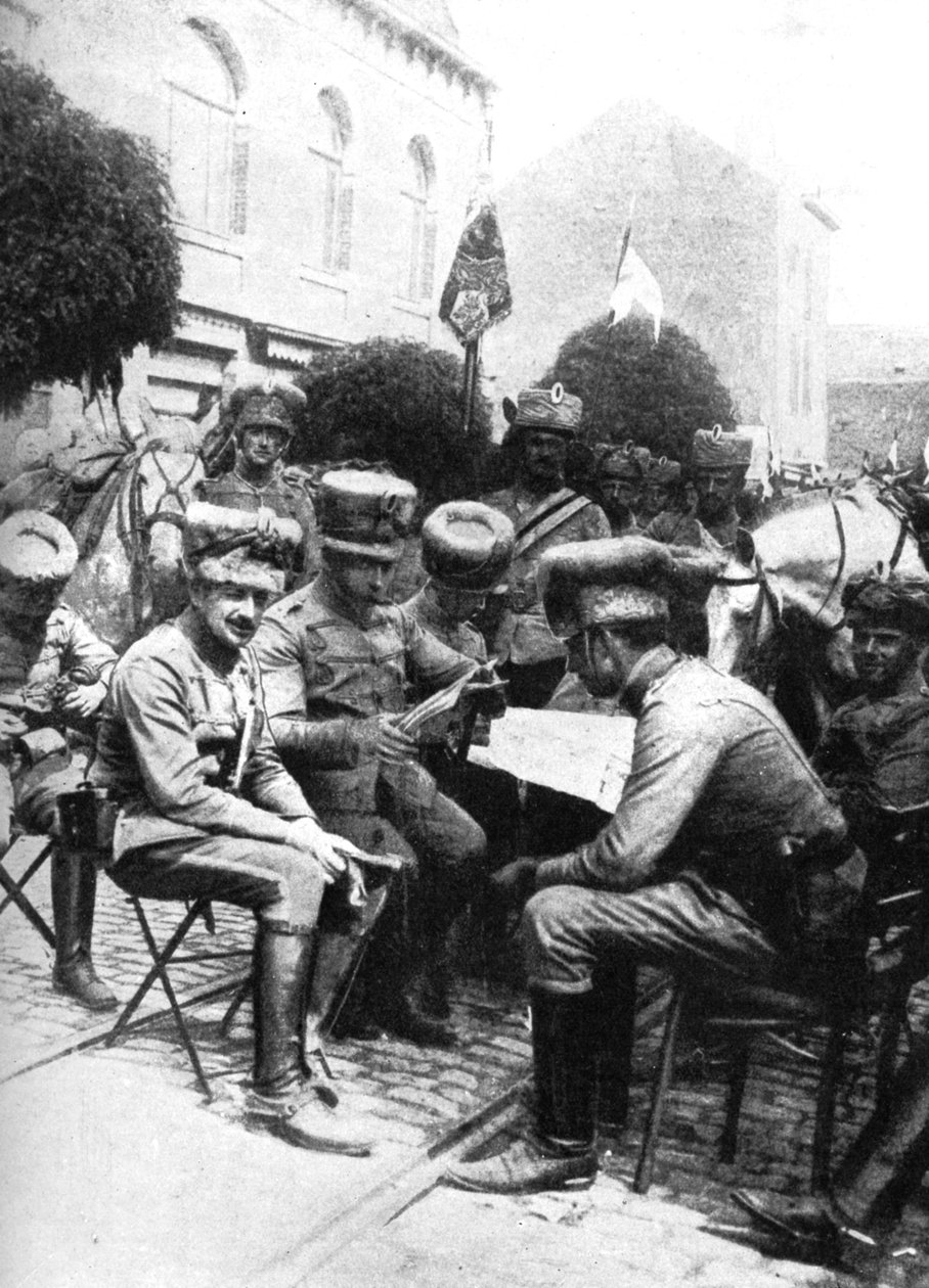 हुसर्स, चौसी डे लौवेन, ब्रुसेल्स, प्रथम विश्व युद्ध, 1914 में अधिकारी द्वारा अज्ञात