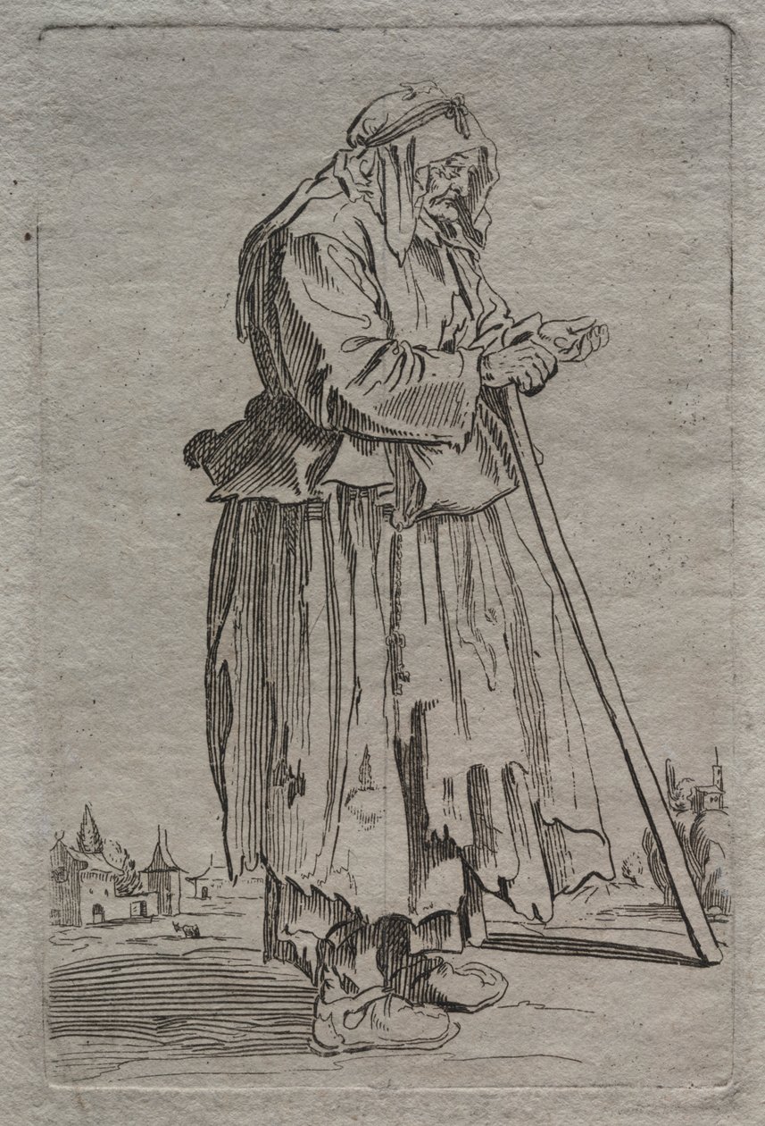 बूढ़ी भिखारी महिला, 1600s। द्वारा अज्ञात