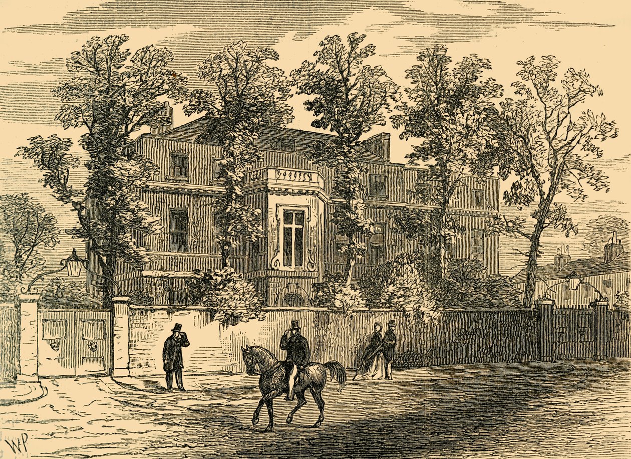 ओल्ड गोर हाउस, 1830 में, c1876। द्वारा अज्ञात