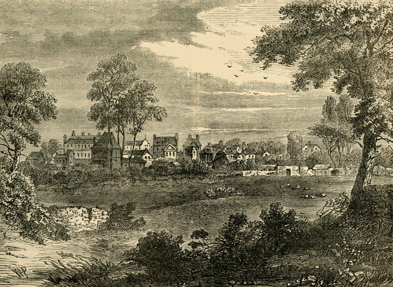 केन्सिंगटन का पुराना दृश्य, लगभग 1750, c1876। द्वारा अज्ञात