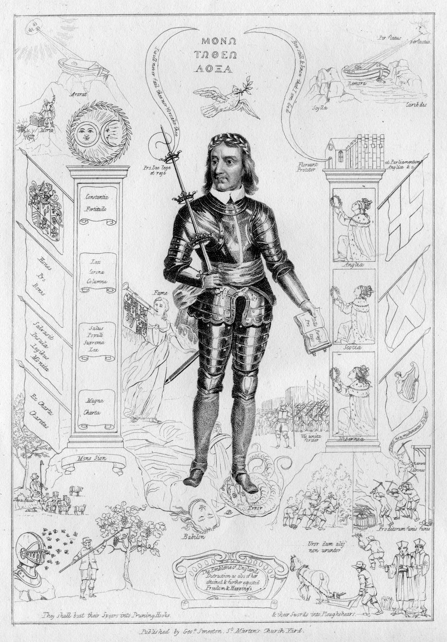 क्राइस्ट के रूप में ओलिवर क्रॉमवेल, c1650s द्वारा अज्ञात