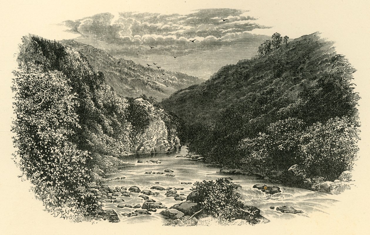 डार्ट, लवर्स लीप पर, c1890। द्वारा अज्ञात