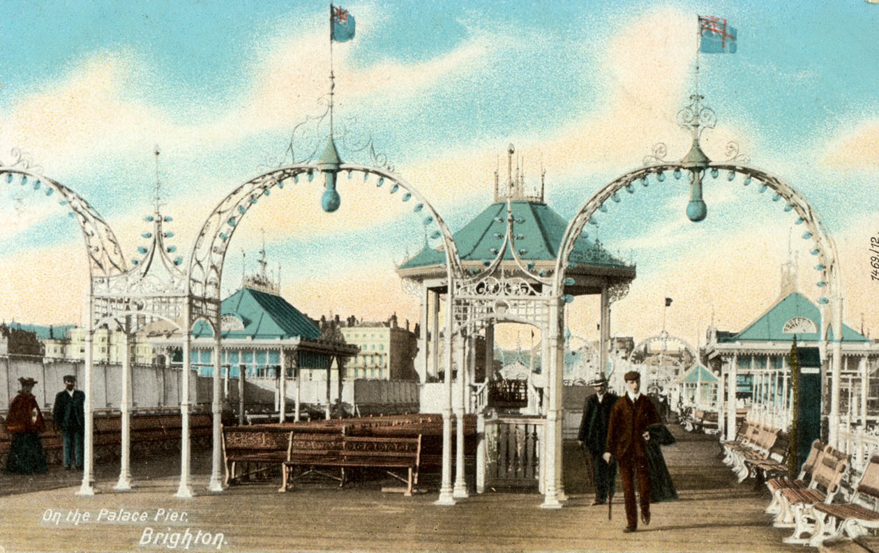 पैलेस पियर, ब्राइटन, ससेक्स, c1900s पर द्वारा अज्ञात