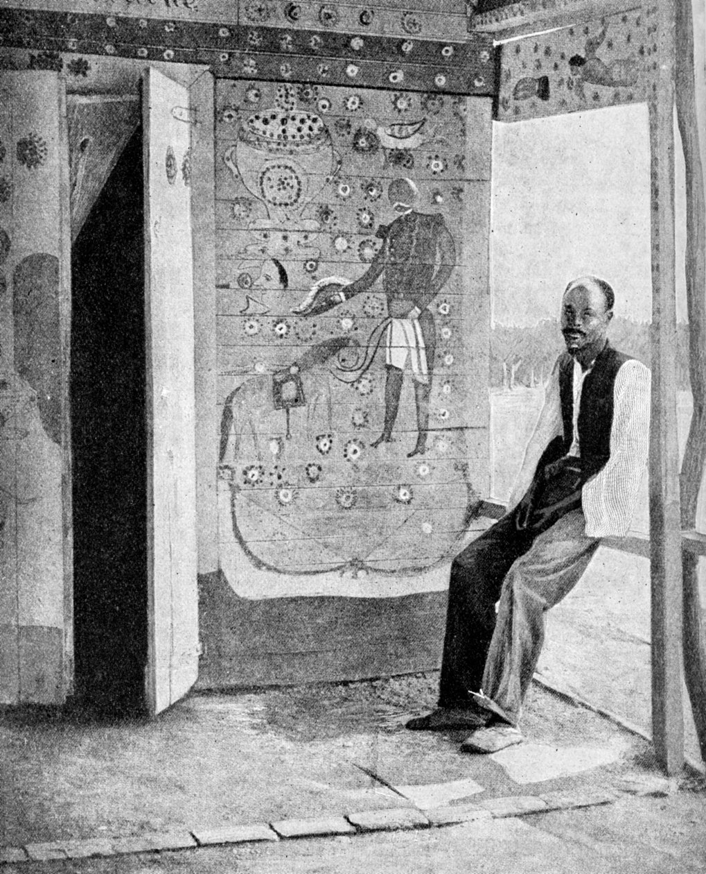 एक वूडू मंदिर की दहलीज पर, हैती 1922 द्वारा अज्ञात