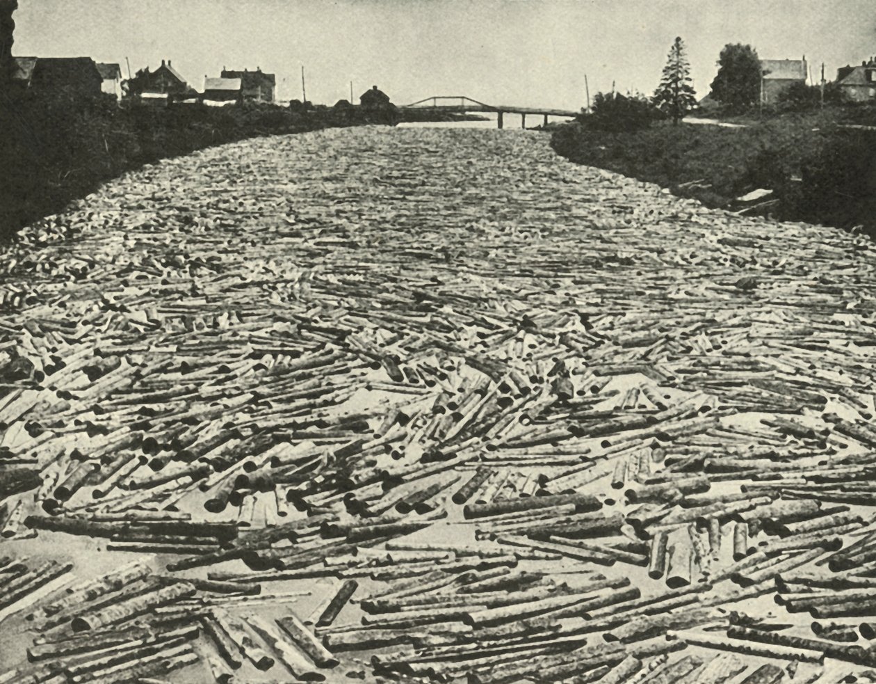 सॉ मिल्स के अपने रास्ते पर, c1948। द्वारा अज्ञात