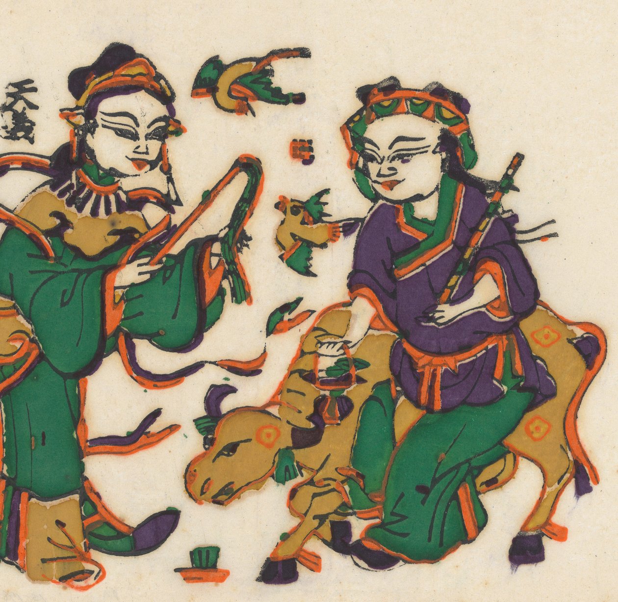 नए साल की तस्वीरों सहित एक सौ पैंतीस वुडब्लॉक प्रिंट, 19वीं-20वीं सदी। द्वारा अज्ञात