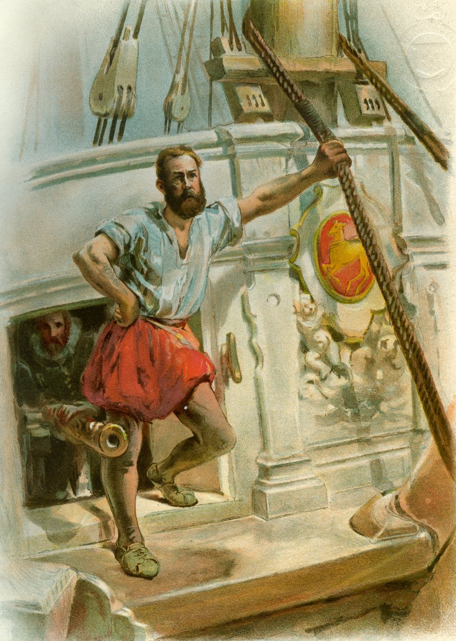 ड्रेक मेन में से एक, 1588 c1890-c1893 द्वारा अज्ञात