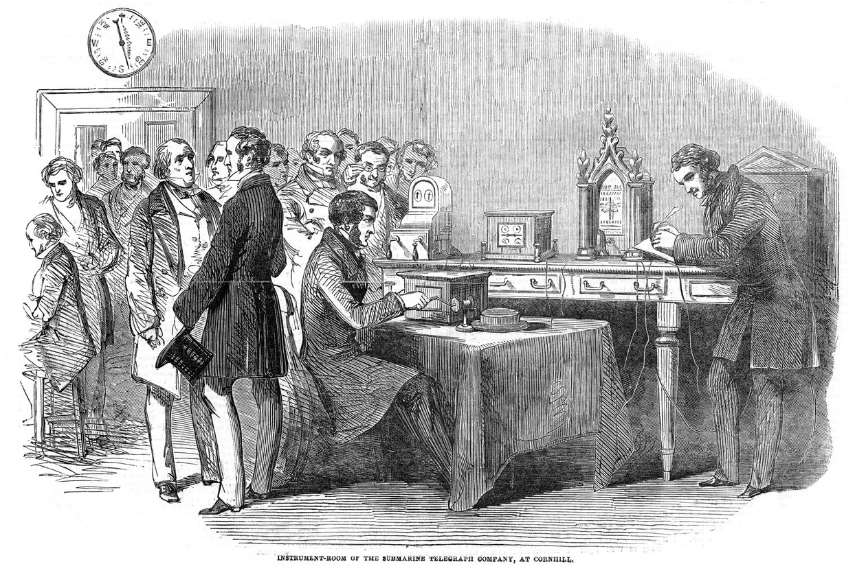 1851 लंदन टू पेरिस टेलीग्राफ लिंक 1852 का उद्घाटन द्वारा अज्ञात