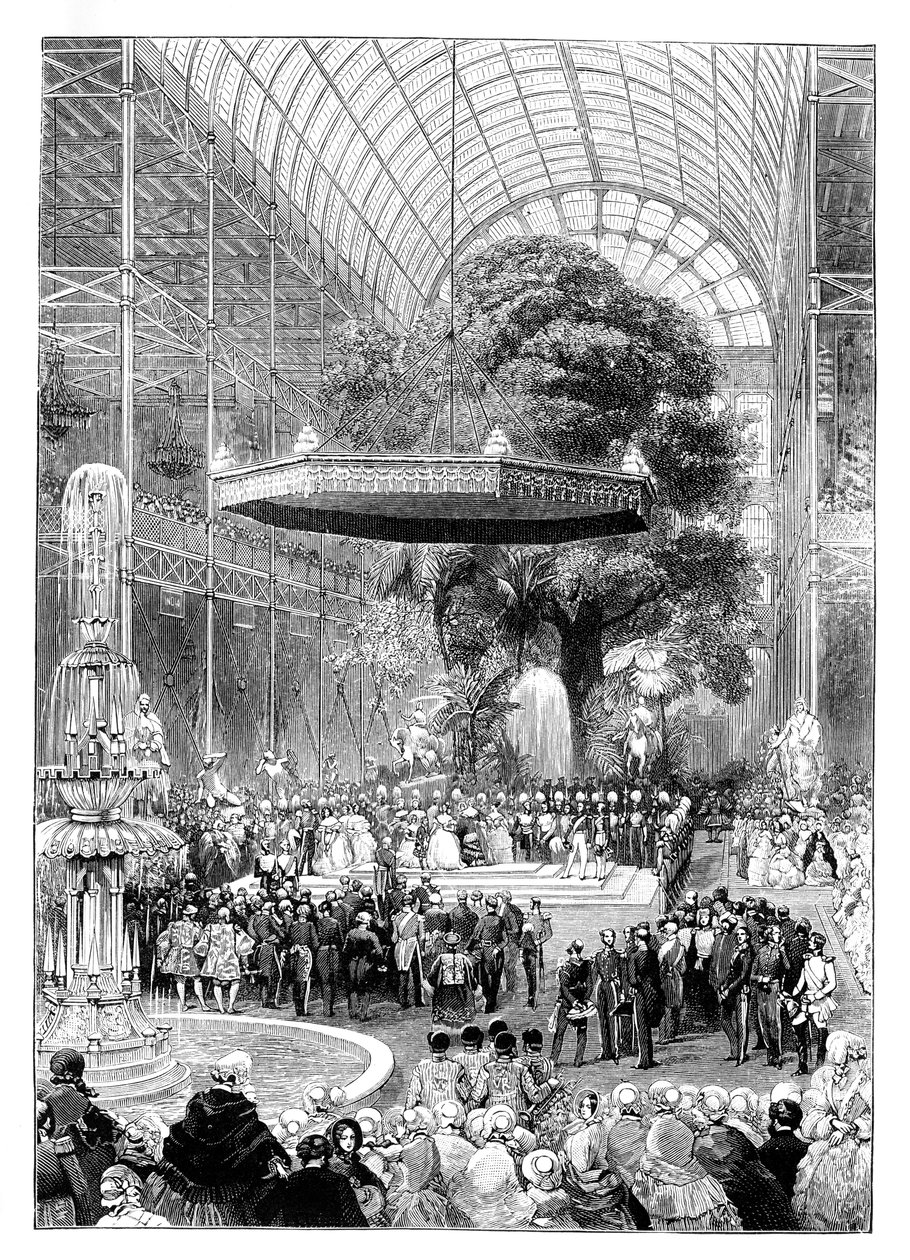 ग्रेट प्रदर्शनी का उद्घाटन, हाइड पार्क, लंदन, 1851, 1888। द्वारा अज्ञात