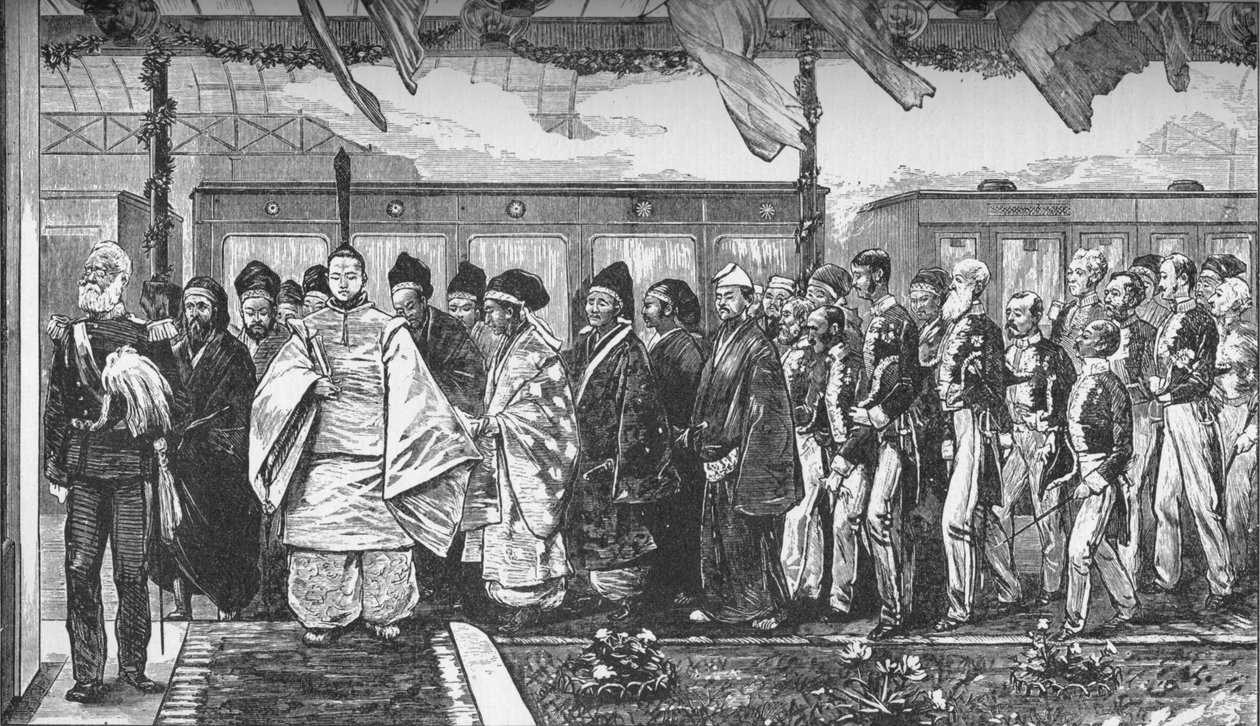 जापान में पहला रेलवे का उद्घाटन, 1872 1907 द्वारा अज्ञात