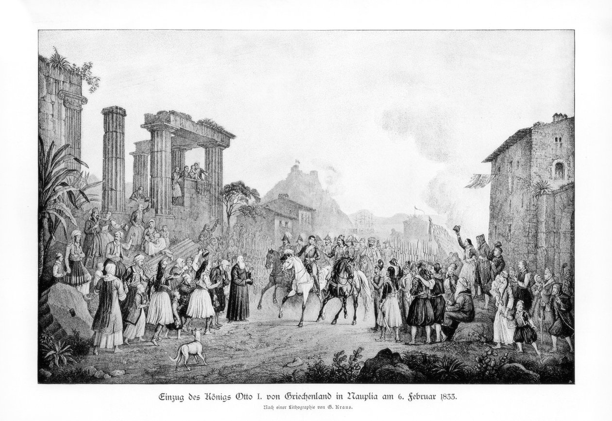 ओटो I, ग्रीस के राजा, नौपिलिया में लैंडिंग, 6 फरवरी 1833 1900 द्वारा अज्ञात