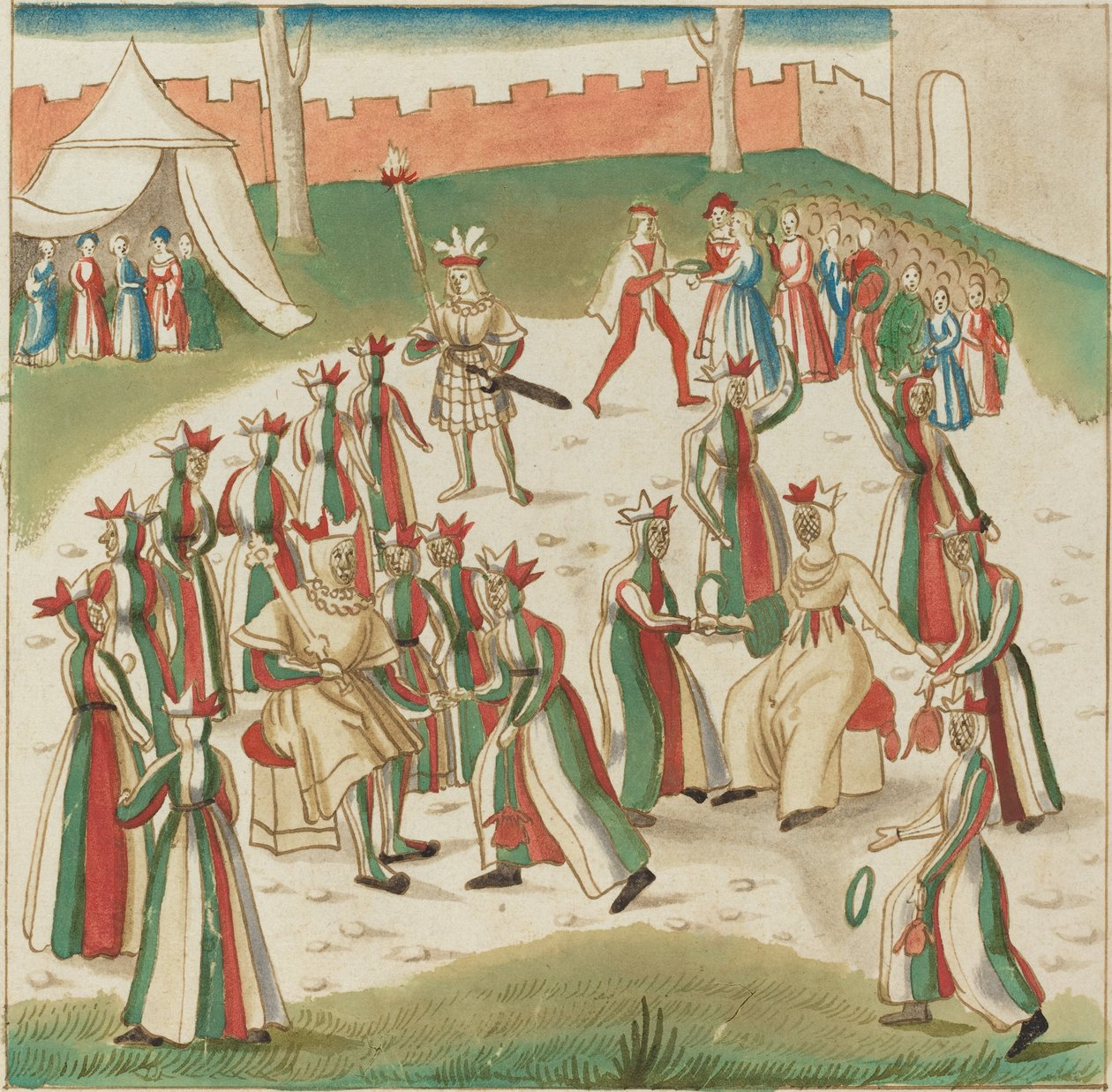 आउटडोर खेल, सी. 1515. द्वारा अज्ञात