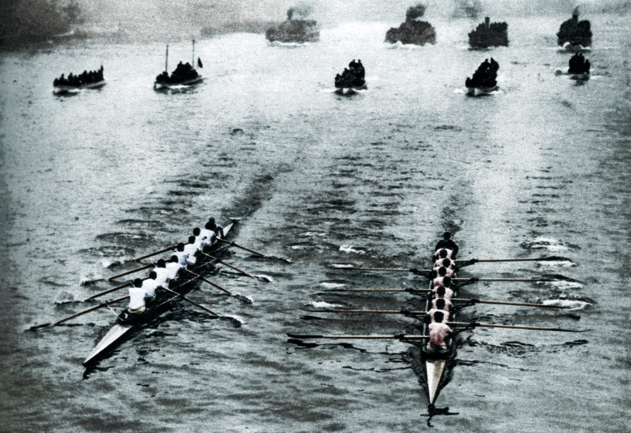 ऑक्सफोर्ड और कैम्ब्रिज बोट रेस, लंदन, 1926-1927। द्वारा अज्ञात
