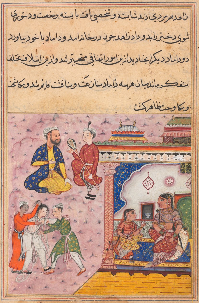 एक तोते की कहानियाँ टुटी-नाम से: बीसवीं रात: तीन आत्मघाती लड़ाई ..., सी। 1560। द्वारा अज्ञात