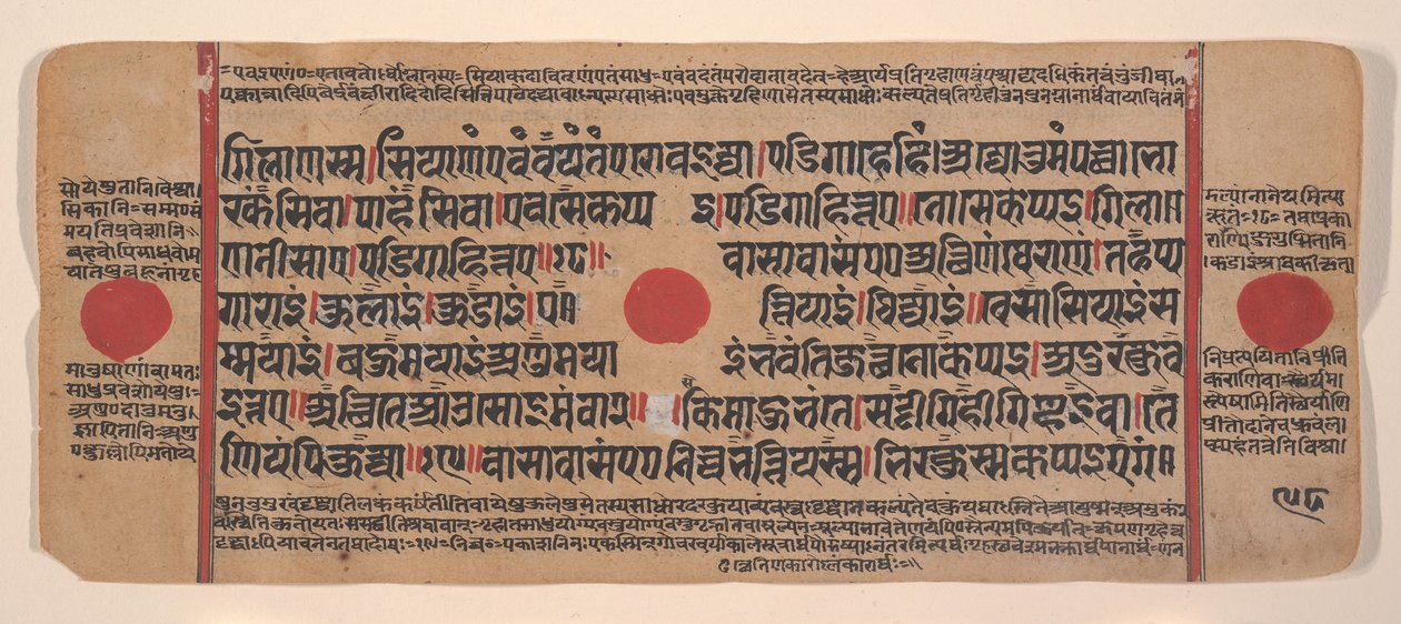 एक बिखरे हुए कल्प सूत्र से पृष्ठ जैन बुक ऑफ रिचुअल्स, 15वीं शताब्दी। द्वारा अज्ञात