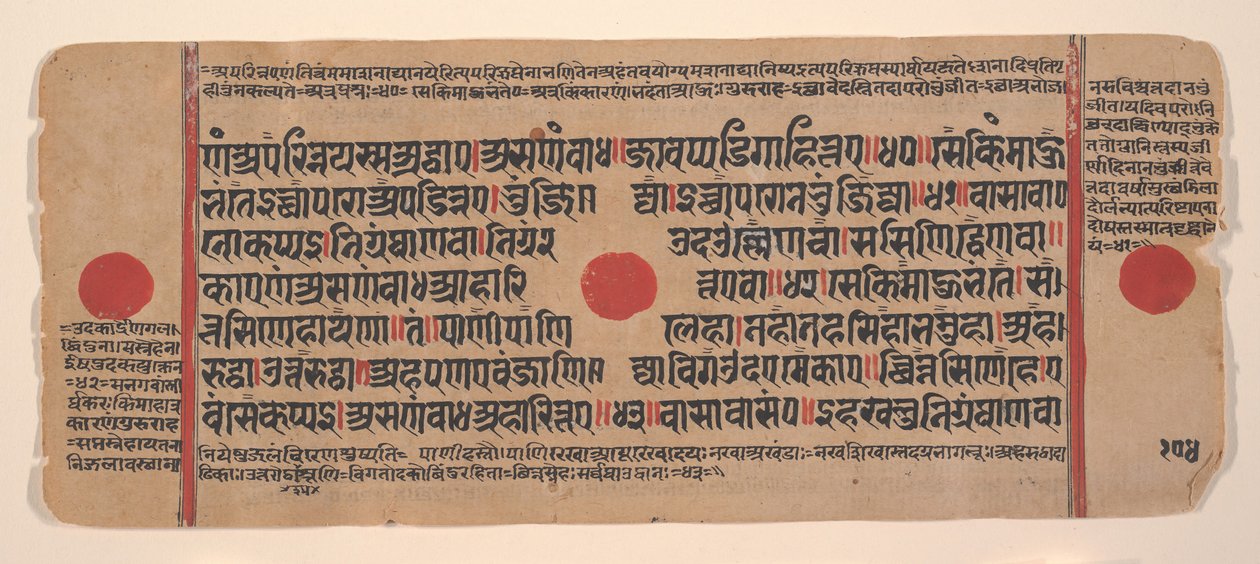 एक बिखरे हुए कल्प सूत्र से पृष्ठ जैन बुक ऑफ रिचुअल्स, 15वीं शताब्दी। द्वारा अज्ञात