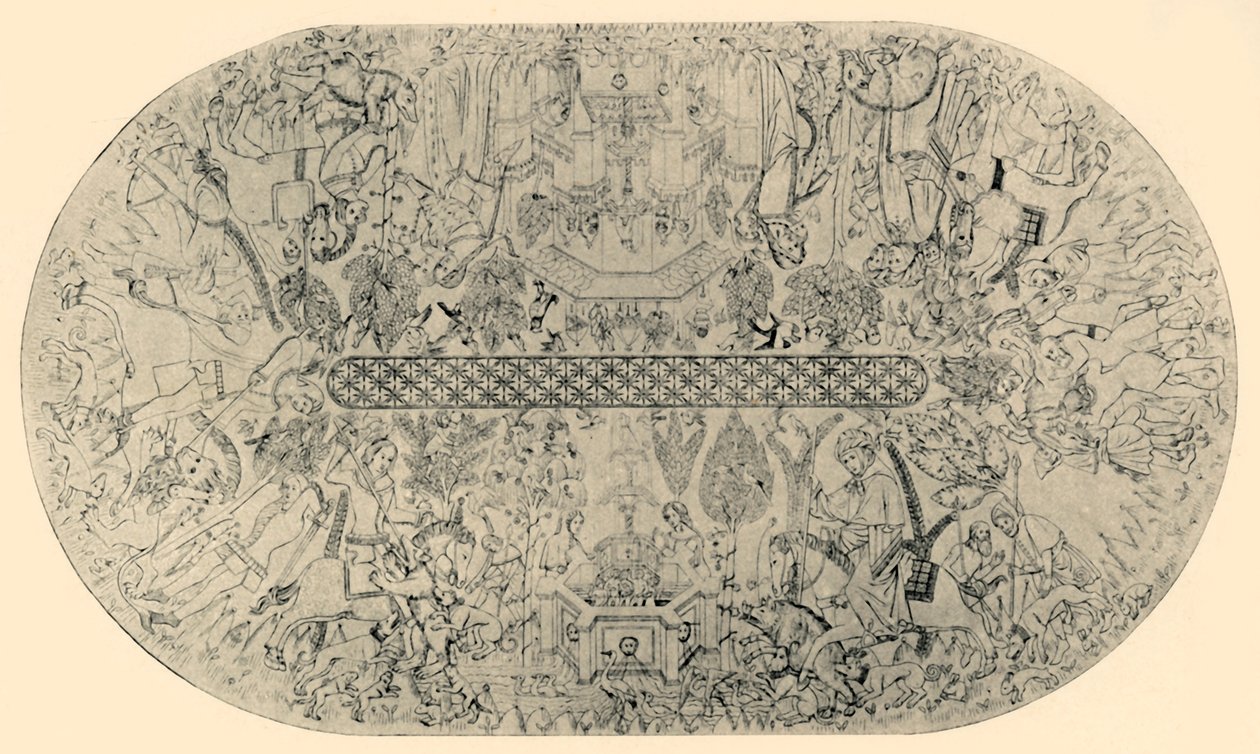हॉल ऑफ जस्टिस की छत पर पेंटिंग, नंबर 1, 1907। द्वारा अज्ञात