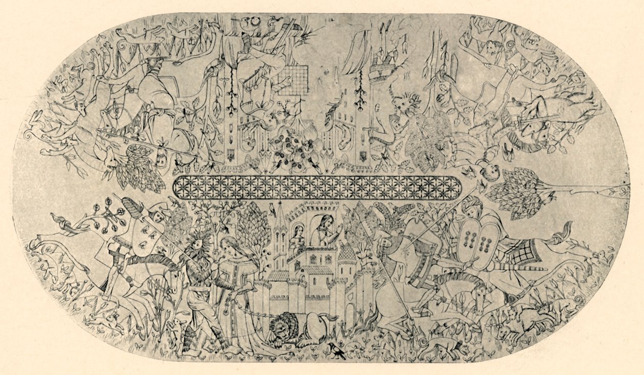 हॉल ऑफ जस्टिस की छत पर पेंटिंग, नंबर 3, 1907। द्वारा अज्ञात