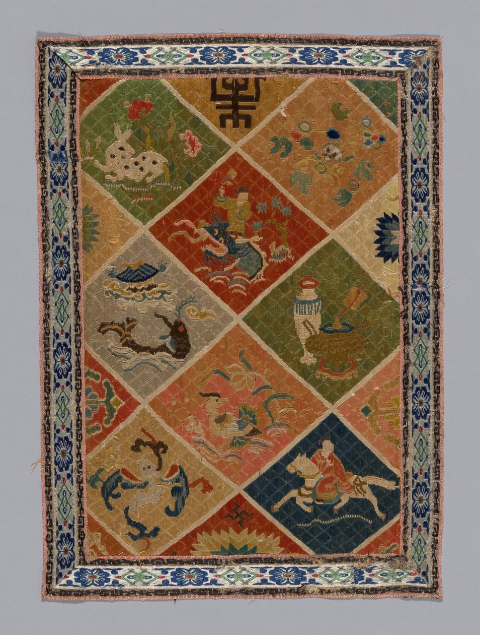 पैनल ड्रेस फैब्रिक, चीन, किंग राजवंश 1644-1911, 18751900। द्वारा अज्ञात