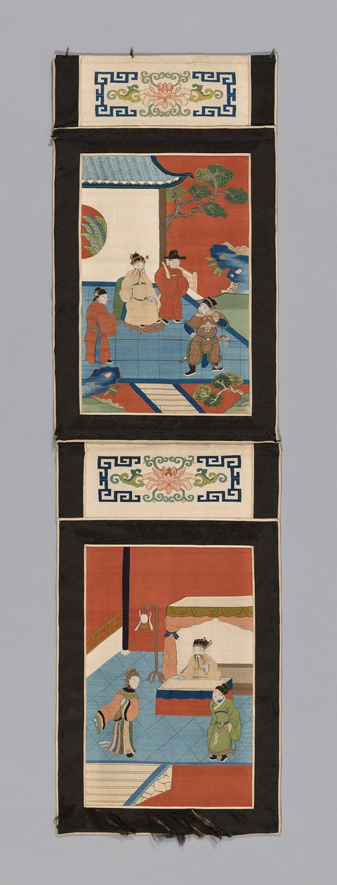 स्क्रीन के लिए पैनल, चीन, किंग राजवंश 1644-1911, 18751900। द्वारा अज्ञात