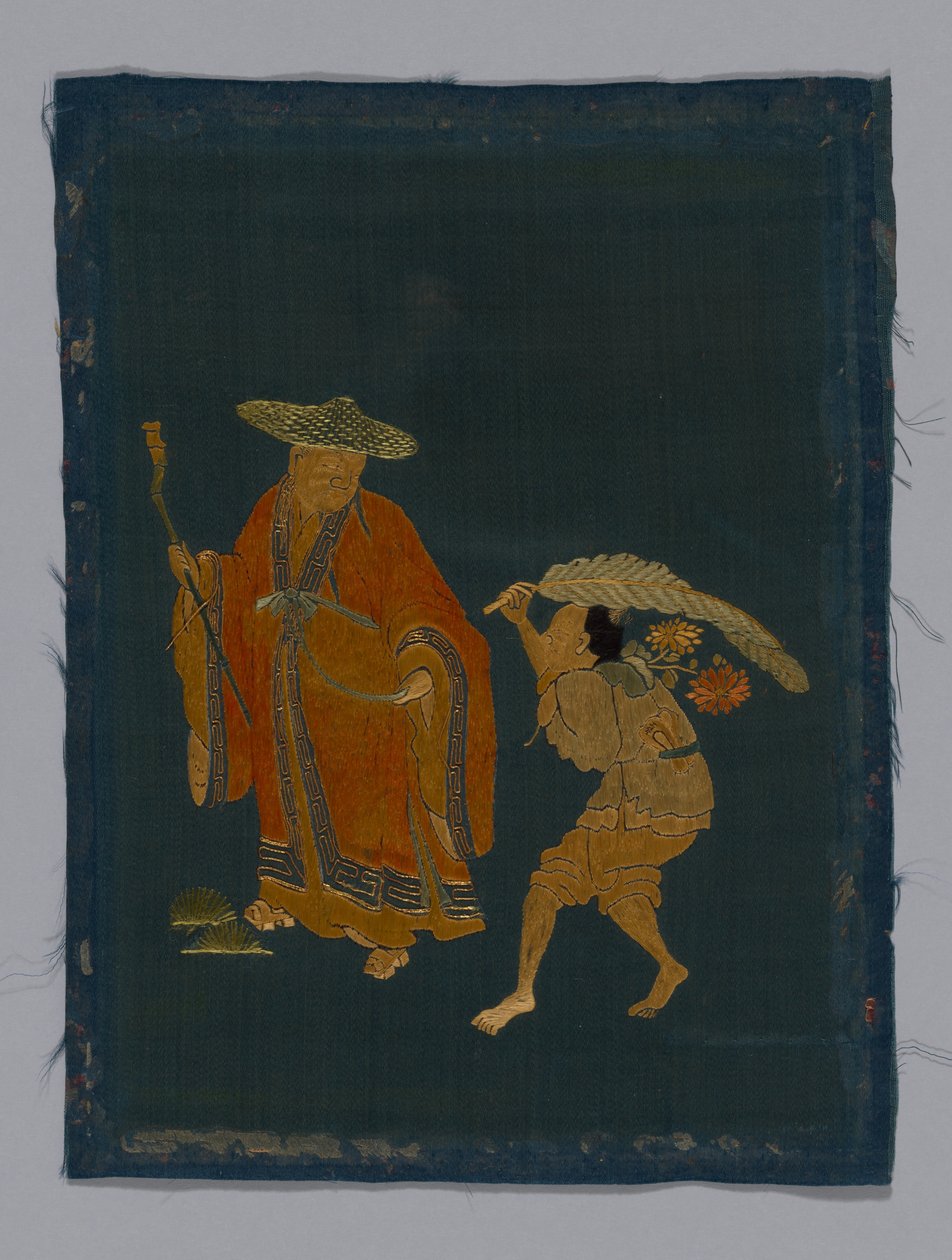 पैनल फर्निशिंग फैब्रिक, चीन, कांग्शी काल, किंग राजवंश 1644-1911, 180050। द्वारा अज्ञात