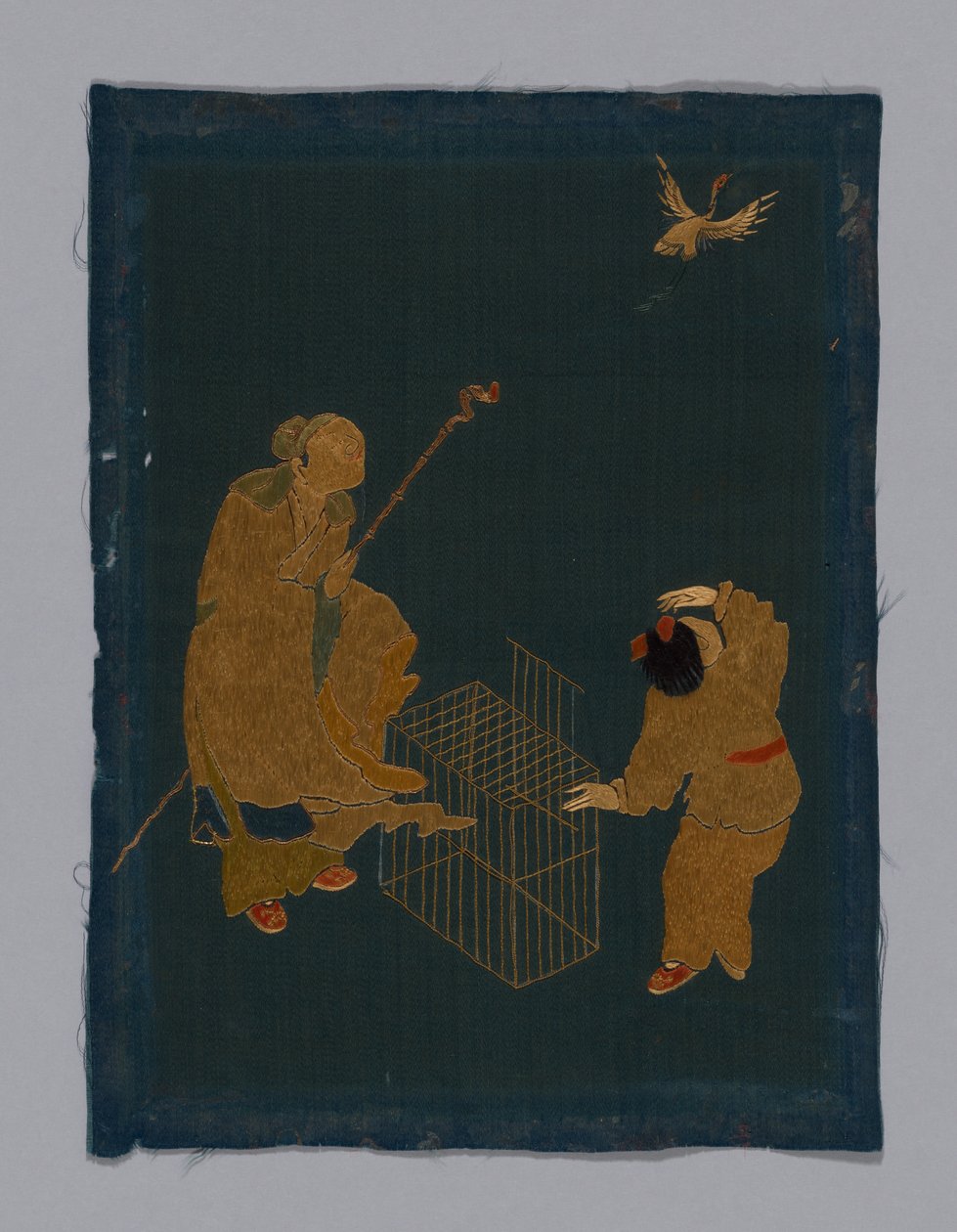 पैनल फर्निशिंग फैब्रिक, चीन, कांग्शी काल, किंग राजवंश 1644-1911, 180050। द्वारा अज्ञात
