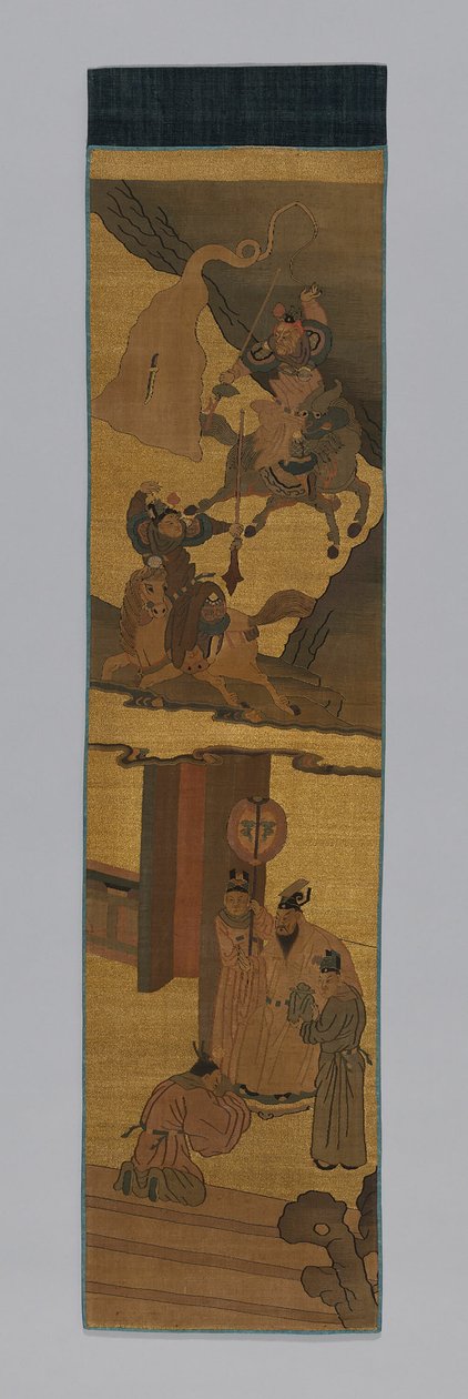 पैनल फर्निशिंग फैब्रिक, चीन, किंग राजवंश 1644-1911, 18001900। द्वारा अज्ञात