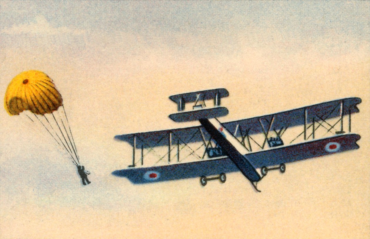 पैराशूट जंप, c1919, 1932। द्वारा अज्ञात