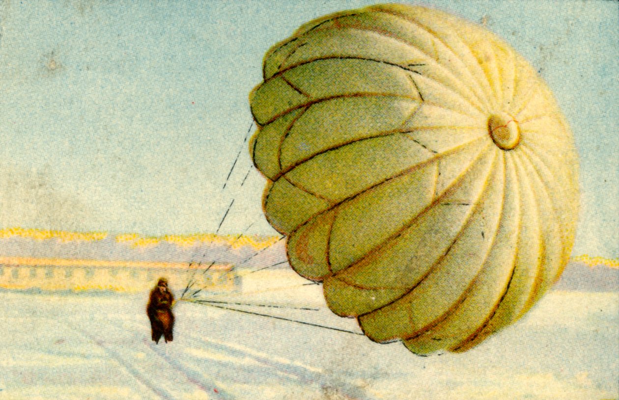 पैराशूट लैंडिंग, 1932। द्वारा अज्ञात