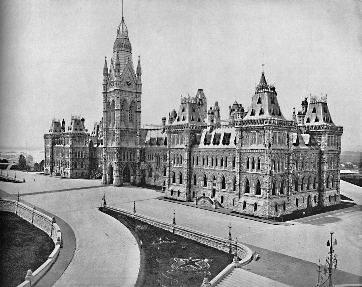 संसद भवन, ओटावा, कनाडा, c1897। द्वारा अज्ञात