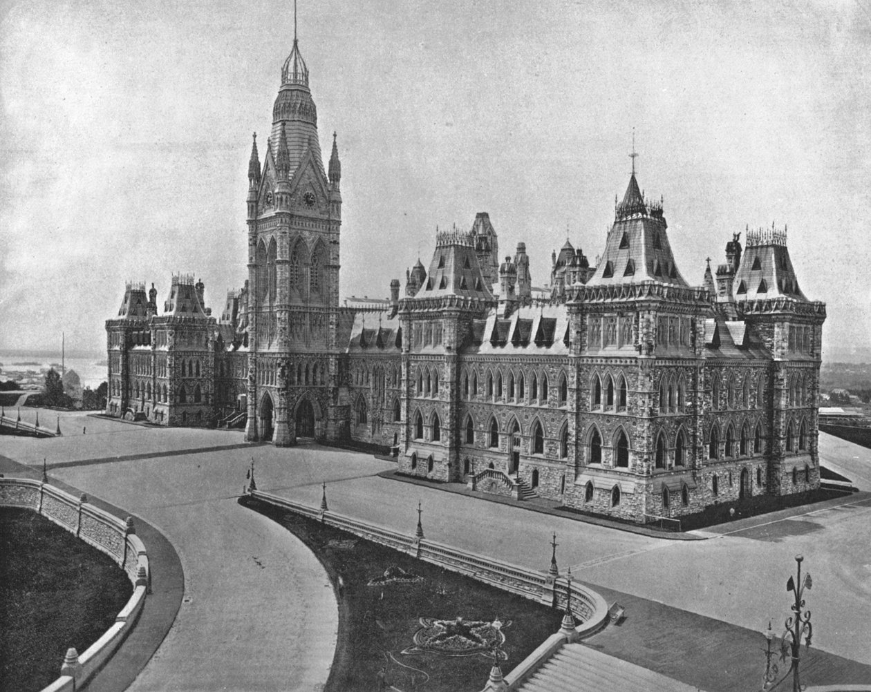 संसद भवन, ओटावा, कनाडा, c1900। द्वारा अज्ञात