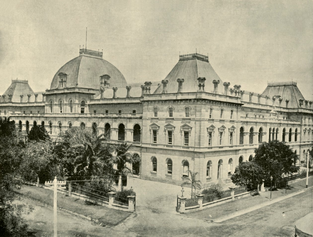 संसद भवन, ब्रिस्बेन, 1901। द्वारा अज्ञात