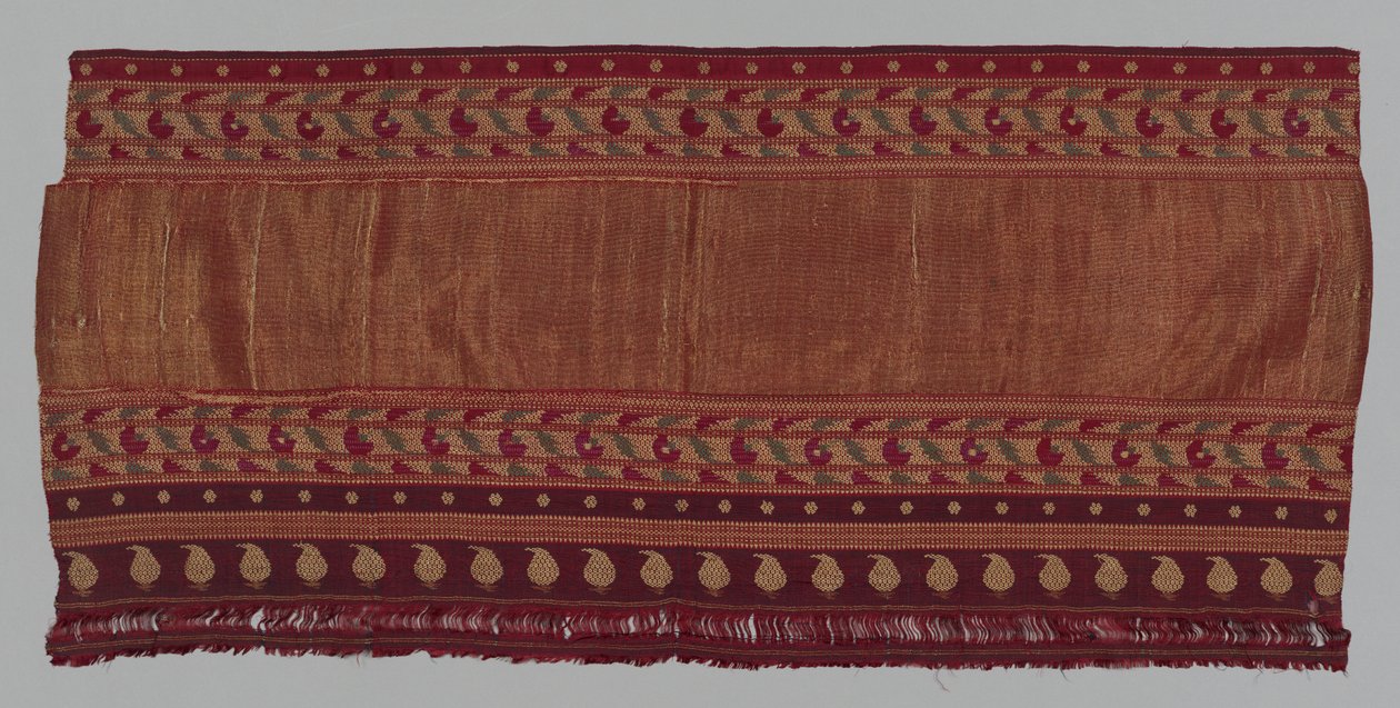 एक साड़ी का हिस्सा, 1800s। द्वारा अज्ञात