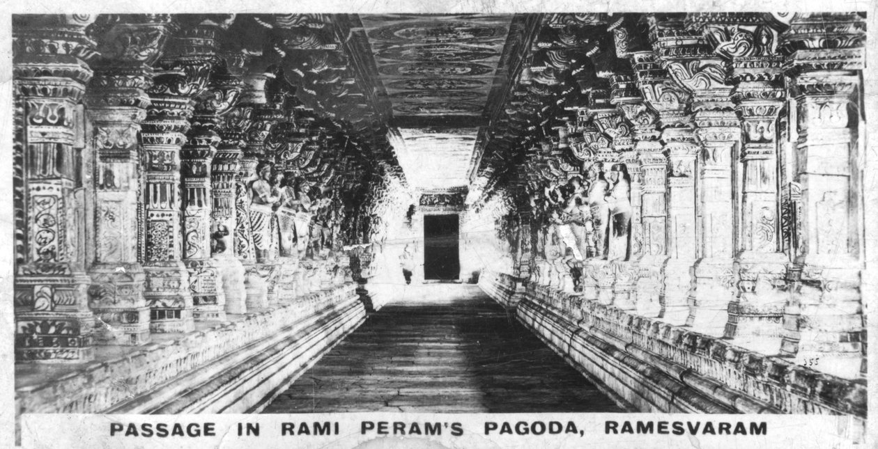 रामी पेरम्स पैगोडा, रामेश्वरम, तमिलनाडु, भारत में उत्तीर्ण, c1925 द्वारा अज्ञात