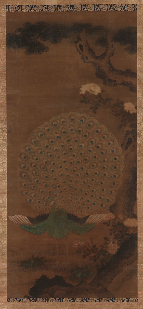 मोर, चपरासी और चीड़, ईदो काल, 1615-1868। द्वारा अज्ञात