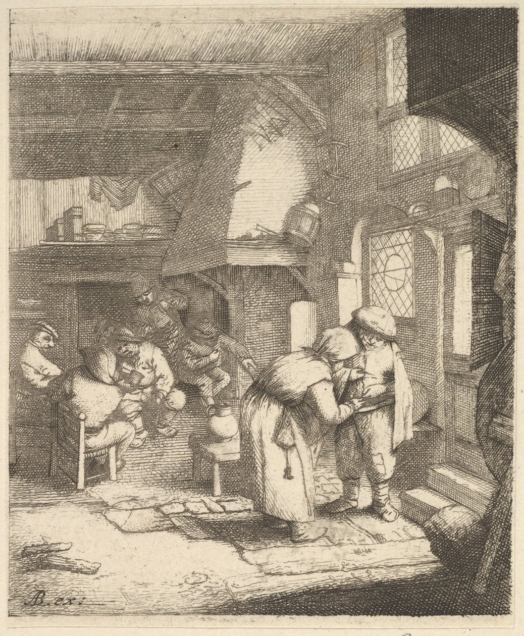 किसान अपने बिल का भुगतान, 1610-85। द्वारा अज्ञात