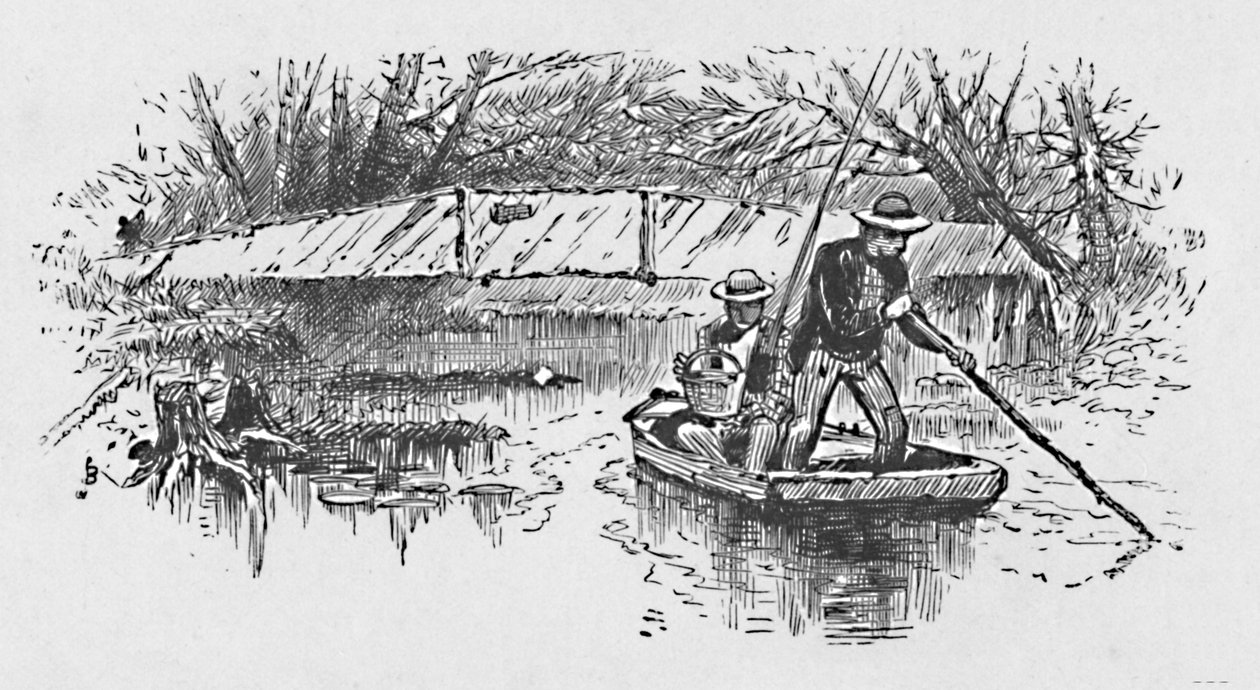 लेक पर पर्च-फिशिंग, 1883 द्वारा अज्ञात
